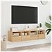 Mobili Tv Parete 2pz Rovere Sonoma 60x30x30cm Legno Multistrato - Foto miniatura 1