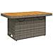 Tavolo Giardino Grigio 90x55x71 Cm In Polyrattan E Legno Acacia - Foto miniatura 2