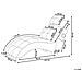 Chaise Longue Simorre Velluto Blu Scuro Con Altoparlante Bluetooth Integrato - Foto miniatura 2