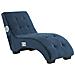 Chaise Longue Simorre Velluto Blu Scuro Con Altoparlante Bluetooth Integrato - Foto miniatura 3