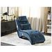 Chaise Longue Simorre Velluto Blu Scuro Con Altoparlante Bluetooth Integrato - Foto miniatura 1