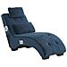 Chaise Longue Simorre Velluto Blu Scuro Con Altoparlante Bluetooth Integrato - Foto miniatura 5