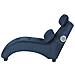 Chaise Longue Simorre Velluto Blu Scuro Con Altoparlante Bluetooth Integrato - Foto miniatura 6