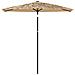 Ombrellone Giardino Con Palo In Acciaio Marrone 223x223x213 Cm - Foto miniatura 3