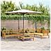 Set Divano Pallet Da Giardino 5 Pz In Legno Massello Di Acacia - Foto miniatura 1