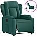 Poltrona Elettrica Reclinabile Verde Scuro In Tessuto - Foto miniatura 1