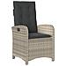 Set Pranzo da Giardino 5pz con Cuscini Grigio Chiaro Polyrattan - Foto miniatura 5