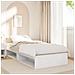 Dormeuse con Materasso Bianca 80x200 cm Legno Massello di Pino - Foto miniatura 3