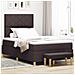 Letto con Box Spring e Panchina Marrone Scuro 120x200 cm Tessuto - Foto miniatura 2