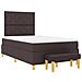 Letto con Box Spring e Panchina Marrone Scuro 120x200 cm Tessuto - Foto miniatura 3