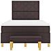 Letto con Box Spring e Panchina Marrone Scuro 120x200 cm Tessuto - Foto miniatura 9