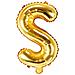 Palloncino Foil Lettera S Compleanno Anniversario Oro 40 Cm - Foto miniatura 1