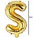Palloncino Foil Lettera S Compleanno Anniversario Oro 40 Cm - Foto miniatura 4