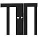 Cancello Cani Porta Pieghevole Nero 12 Pannelli 960 cm Pioppo - Foto miniatura 7