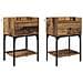Comodino 2 pcs Legno vecchio 40 x 29 x 60 cm Legno multistrato - Foto miniatura 1