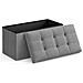 Pouf Organizer per riporre oggetti, Grigio Chiaro - LSF47G - Foto miniatura 2