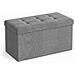 Pouf Organizer per riporre oggetti, Grigio Chiaro - LSF47G - Foto miniatura 1