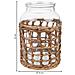 Vaso In Vetro Rivestito In Fibre Naturali D16x25h Cm - Foto miniatura 4