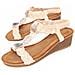 Sandalo Zeppa Confoli Beige Beige Materiale Sintetico - Foto miniatura 1