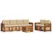 Set divani 7 pcs Naturale e Beige Legno di Acacia Massello - Foto miniatura 1