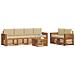 Set divani 7 pcs Naturale e Beige Legno di Acacia Massello - Foto miniatura 3