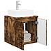 Mobile Lavabo da Parete Rovere Fumo 49,5 x 41 x 62,5 cm - Foto miniatura 2