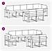 Set di divani da esterno 8 pcs Bianco e Beige Poliestere - Foto miniatura 7