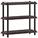 Unità di scaffalatura 3 livelli 100 x 40 x 96 cm PP Marrone - Foto miniatura 1