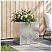 Vaso da giardino Argento 50 x 30 x 49 cm Acciaio zincato - Foto miniatura 2