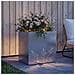 Vaso da giardino Argento 50 x 30 x 49 cm Acciaio zincato - Foto miniatura 3
