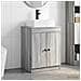 Set di mobili per il bagno Sonoma grigio Legno ingegnerizzato - Foto miniatura 5