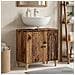 Armadio per Lavabo da Bagno ALKMAAR Legno antico - Foto miniatura 2