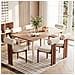 Set Di 6 Sedie Da Pranzo Schienale Cilindrico 50x61.5x78.5cm - Beige - Foto miniatura 1