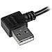 Cavo da Usb a micro USB con connettori ad angolo destro - M / M da 1 m Nero - Foto miniatura 2