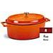 Mini Cocotte Ovale, Mini Casseruola Alta Ovale In Ghisa Completa Di Coperchio Rosso - Diametro Cm 12x9 - Altezza Cm 6-capacità Lt 0,4 - Foto miniatura 1