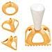 Taglia Pasta Ravioli Biscotti Set 4 Forme Tondo Quadrato Triangolare Cuore - Foto miniatura 5