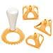 Taglia Pasta Ravioli Biscotti Set 4 Forme Tondo Quadrato Triangolare Cuore - Foto miniatura 1