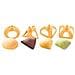 Taglia Pasta Ravioli Biscotti Set 4 Forme Tondo Quadrato Triangolare Cuore - Foto miniatura 2