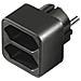NK 002 adattatore per presa di corrente Tipo C (Europlug) Nero - Foto miniatura 1
