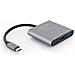 Adattatore USB-C a HDMI 3 in 1 M / F con Ricarica PD Colore Grigio - Foto miniatura 4