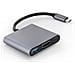 Adattatore USB-C a HDMI 3 in 1 M / F con Ricarica PD Colore Grigio - Foto miniatura 1