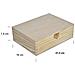 Scatola Porta Tè E Tisane In Legno | 6 Scomparti | 21 X 16 X 7 Cm (+ / - 0,5 Cm) | Tè Bustine | Coperchio | Serratura | Divisori Rimovibili | Perfetta Per Decoupage, Stoccaggio, Regalo - Foto miniatura 3