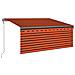 Tenda Retrattile Automatica Parasole 3,5x2,5m Arancio Marrone - Foto miniatura 1