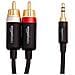 PBH-19824 7.62m 3.5mm 2 x RCA Nero, Oro, Rosso, Bianco cavo audio - Foto miniatura 2