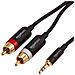 PBH-19824 7.62m 3.5mm 2 x RCA Nero, Oro, Rosso, Bianco cavo audio - Foto miniatura 4