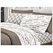 Completo Lenzuola Letto Linea Young 100% Cotone Disegno Love Love Matrimoniale Beige - Foto miniatura 1