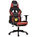 Sedia da Gaming Massaggio Poggiapiedi Nero e Rosso Similpelle - Foto miniatura 7