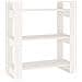 Libreria /divisorio Bianco 80x35x91 Cm In Legno Massello Di Pino - Foto miniatura 2