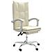 Poltrona Da Ufficio Reclinabile Crema In Similpelle - Foto miniatura 1