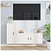 Set Di Mobili Porta Tv 2 Pz Bianco In Legno Multistrato - Foto miniatura 1